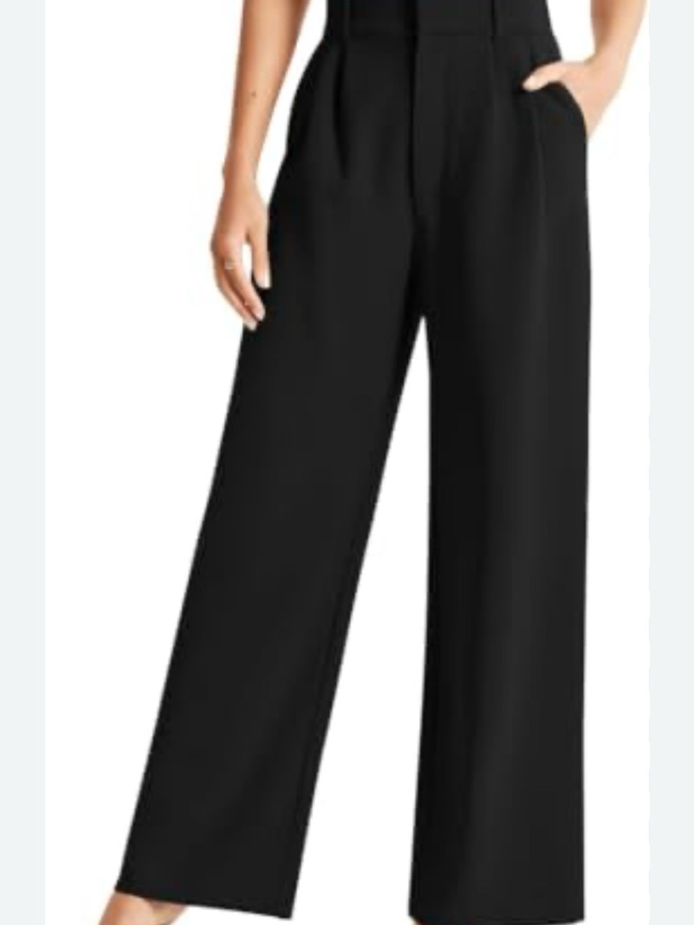 Rachel Zoe Wide Leg Black high waisted pants, size 6. Like new.